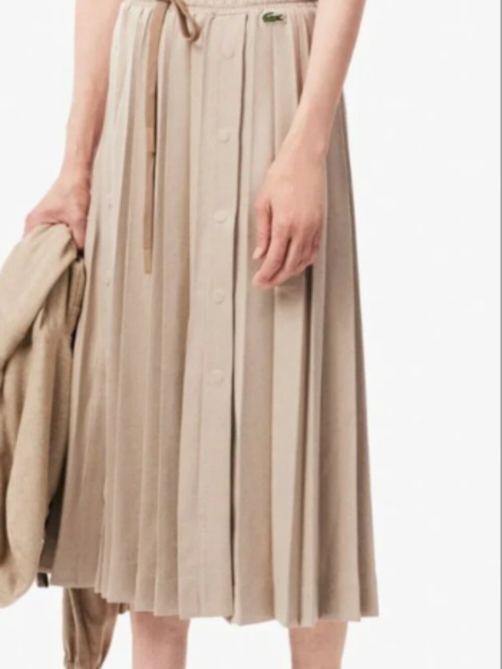 LIKE NEW LacosteWomen's Long Pleated Flannel Skirt Size 38